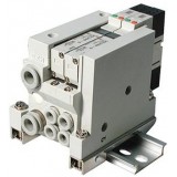 SMC solenoid valve 4 & 5 Port VQ VV5Q11-L, 1000 Series, Base Mounted Manifold, Plug-in Type, Lead Wire Cable